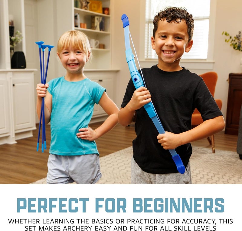 Franklin Sports Kids Archery Bow and Arrow Set - Indoor Toy Archery Set - Plastic Bow and Toy Arrows for Kids - Complete Youth Set - Image 3